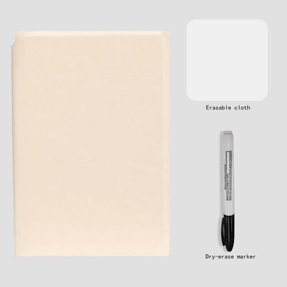 Stylish A5 Reusable Whiteboard Notebook Set with Pen and Erasing Cloth - Perfect for Weekly Planning and Note-Taking!
