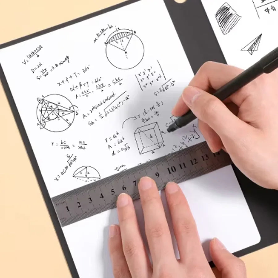 Stylish A5 Reusable Whiteboard Notebook Set with Pen and Erasing Cloth - Perfect for Weekly Planning and Note-Taking!