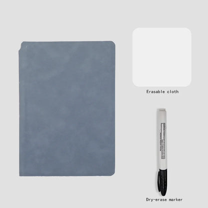 Stylish A5 Reusable Whiteboard Notebook Set with Pen and Erasing Cloth - Perfect for Weekly Planning and Note-Taking!