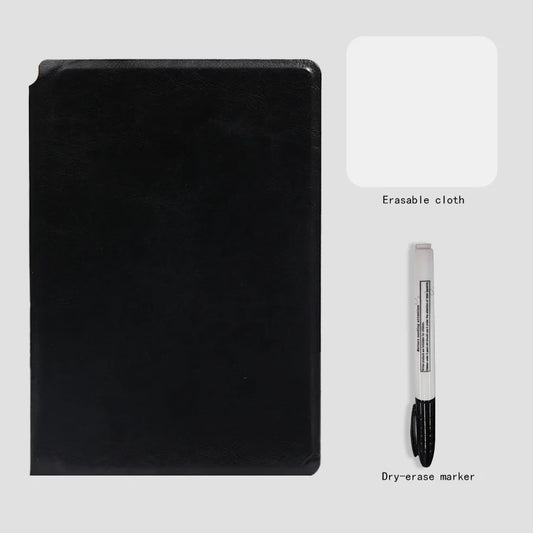 Stylish A5 Reusable Whiteboard Notebook Set with Pen and Erasing Cloth - Perfect for Weekly Planning and Note-Taking!